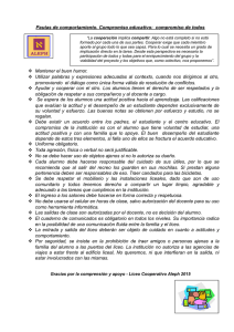 Pautas de Comportamiento Escolar - Liceo Cooperativo Aleph