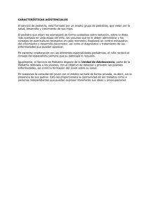 CARACTERÍSTICAS ASISTENCIALES El servicio de