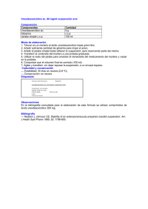 Ursodesoxicólico ác. 60 mg/ml suspensión oral Composición