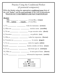 Practice Using the Conditional Perfect (el potencial compuesto)