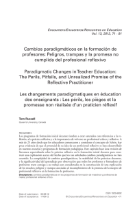 Cambios paradigmáticos en la formación de profesores: Peligros