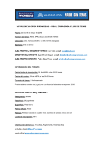 VI VALENCIA OPEN PROMESAS – REAL ZARAGOZA CLUB DE