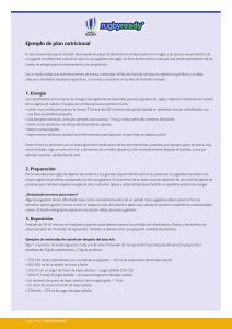 Ejemplo de plan nutricional