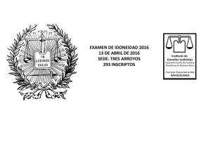 Registro Esame di Idoneità 2016 - Tres Arroyos