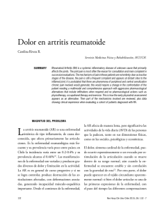 Dolor en artritis reumatoide - Hospital Clínico Universidad de Chile