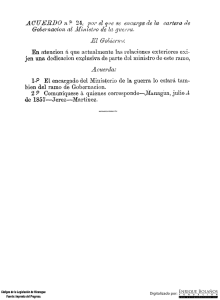 Acuerdo - Por el que se encarga de la cartera de gobernación al