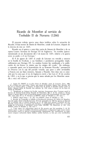 Ricardo de Montfort al servicio de Teobaldo II de Navarra (1266)
