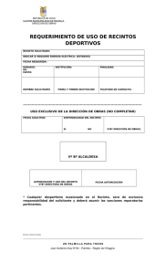 REQUERIMIENTO DE USO DE RECINTOS DEPORTIVOS
