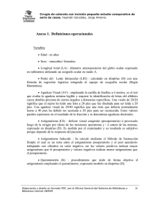 Anexo 1. Definiciones operacionales