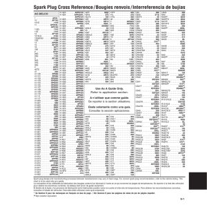 Tabla de Referencia Cruzada de Bujías AC-Delco