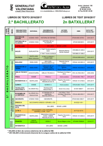 2.º BACHILLERATO 2n BATXILLERAT