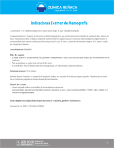 Indicaciones Examen de Mamografía