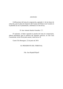 ANUNCIO Calificaciones del tema de composición, apartado 6.1 de