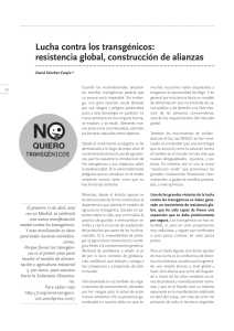 Lucha contra los transgénicos: resistencia global, construcción de