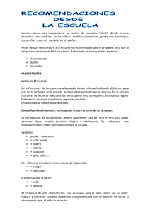 Vuestro hijo se va a incorporar a un centro de educación infantil