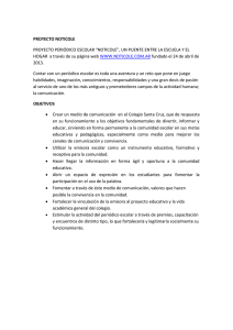 PROYECTO NOTICOLE PROYECTO PERIÓDICO ESCOLAR