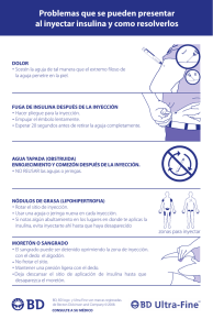 Problemas que se pueden presentar al inyectar insulina y como