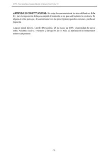 ARTICULO 22 CONSTITUCIONAL. No exige la concurrencia de las