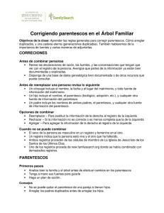 Corrigiendo parentescos en el Árbol Familiar