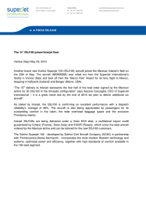 The 15° SSJ100 joined Interjet fleet Venice (Italy) May 20, 2015