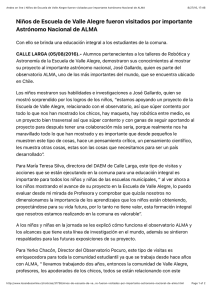 Andes on line | Niños de Escuela de Valle Alegre fueron