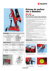 Sistema de perfora- ción a diamante