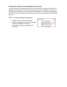 Cómo ver o editar las propiedades del documento