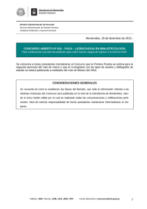 Información sobre inicio del concurso