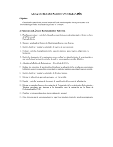 area de reclutamiento y selección - RRHH