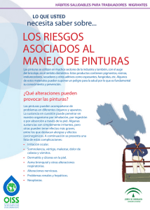 los riesgos asociados al manejo de pinturas