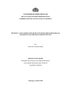 Reactivos de Grignard Quirales: Síntesis y Caracterización