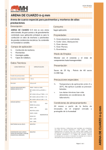arena de cuarzo - Morteros Henares
