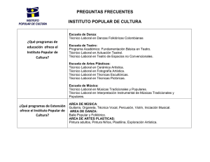 PREGUNTAS FRECUENTES INSTITUTO POPULAR DE CULTURA