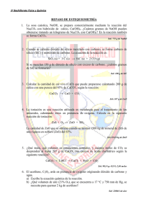 REPASO DE ESTEQUIOMETRÍA 1. La sosa caústica, NaOH, se