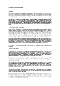 El lenguaje en la edad preescolar