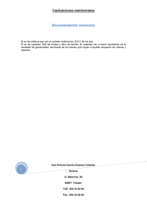 Capitulaciones matrimoniales - Notaría García Granero Colomer