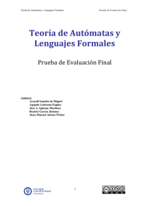 Teoría de Autómatas y Lenguajes Formales