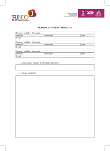 MODELO ACTIVIDAD / PROYECTO 1. ¿Cómo vamos a llamar la