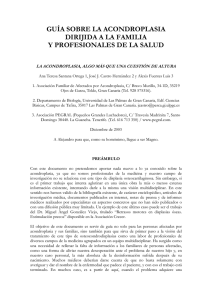 GUÍA SOBRE LA ACONDROPLASIA DIRIJIDA A LA FAMILIA Y