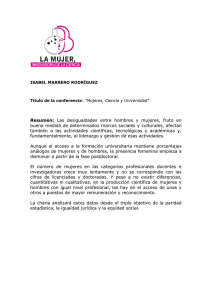 Resumen: Las desigualdades entre hombres y mujeres, fruto en
