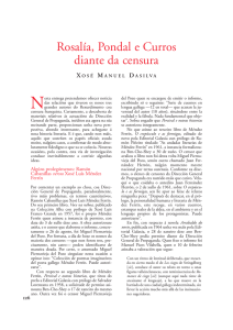 "Rosalía, Pondal e Curros diante da censura