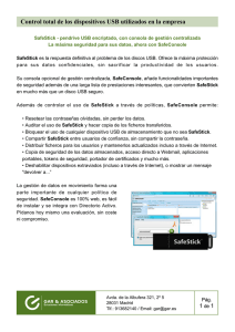 Control total de los dispositivos USB utilizados en la empresa