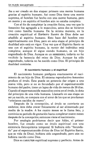 iba a ser creado en dos etapas: primero una mente humana gracias