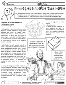 Verbos, Sustantivos y Adjetivos: Ejercicio de Lengua Española