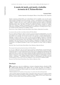 Tarefa, Pré-Tarefa e Trabalho na Teoria de Pichon-Rivière