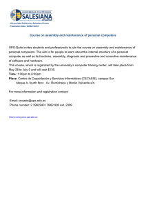 Course on assembly and maintenance of personal computers UPS
