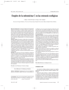Empleo de la mitomicina C en las estenosis esofágicas