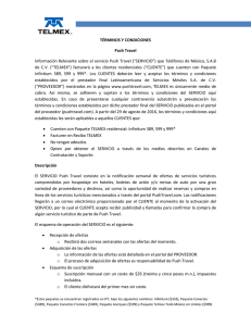 TÉRMINOS Y CONDICIONES Push Travel Información