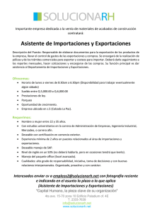 Asistente de Importaciones y Exportaciones