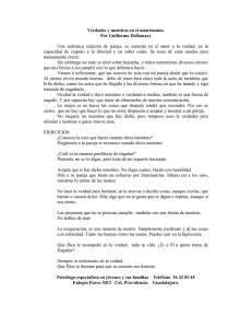 Verdades y mentiras en el matrimonio